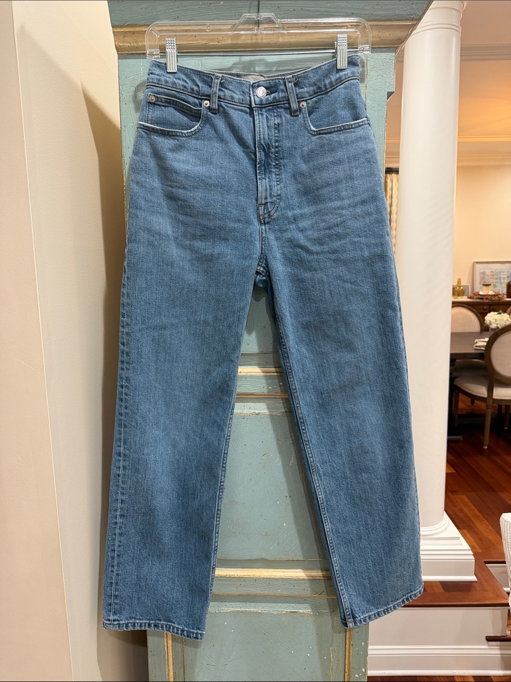 Everlane The Way High Jean High Rise Straight Medium Wash Denim 27 Regular - Picture 2 of 15